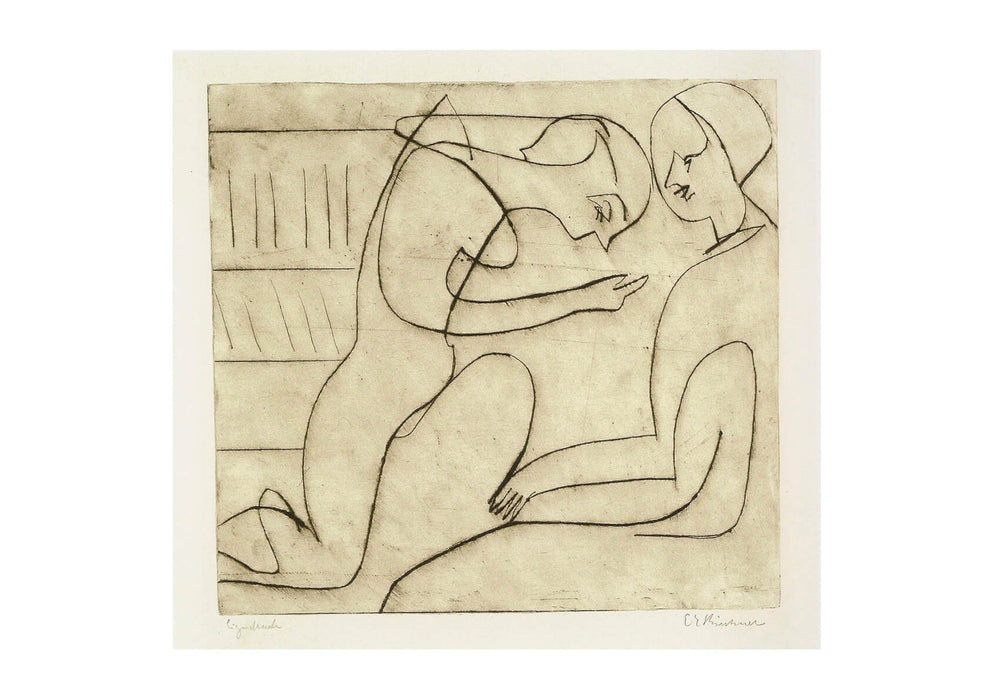 Ernst Ludwig Kirchner - Paar in der Bibliothek - 1930