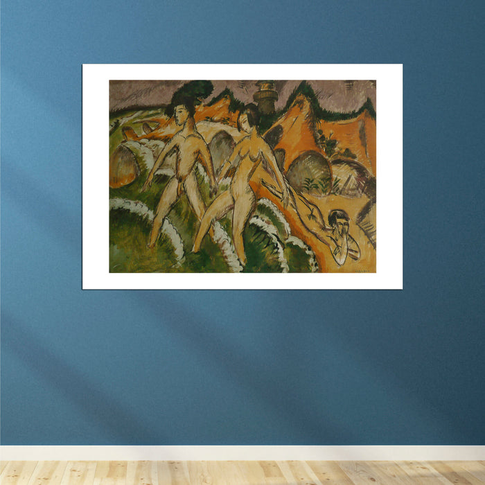 Ernst Ludwig Kirchner - Personnes entrant dans la mer