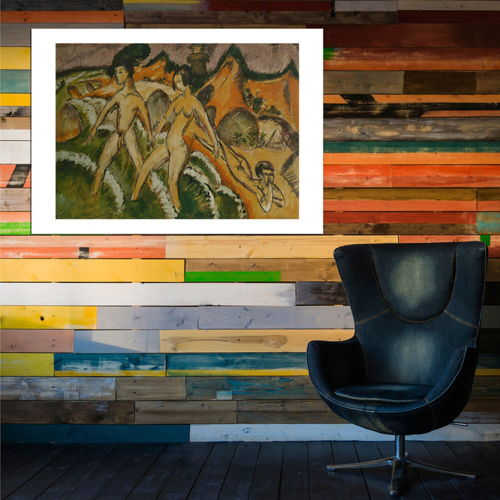 Ernst Ludwig Kirchner - Personnes entrant dans la mer