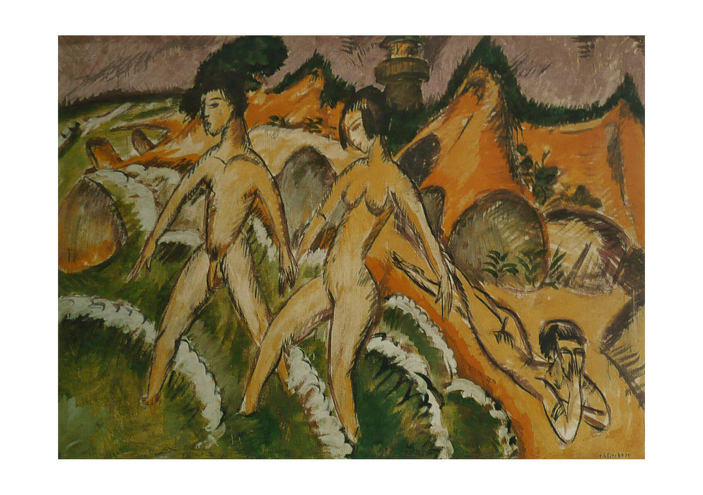 Ernst Ludwig Kirchner - Personnes entrant dans la mer