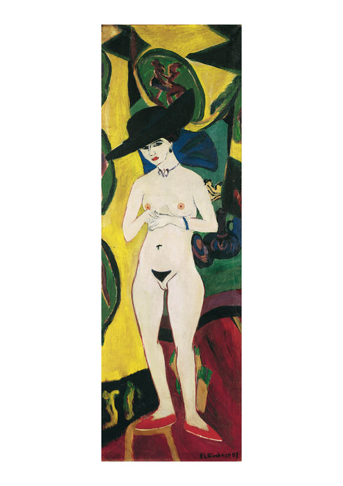 Ernst Ludwig Kirchner - Standing Nude with Hat