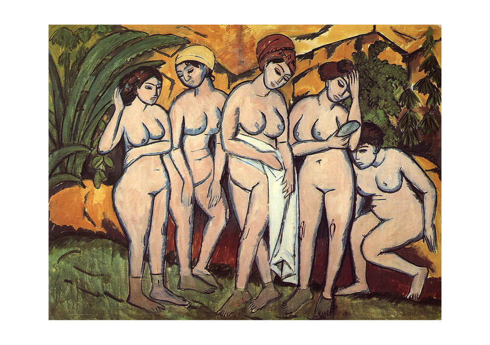 Ernst Ludwig Kirchner Five Bathers At The Lake