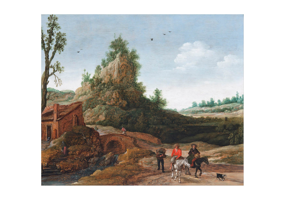 Esaias Van De Velde - A Landscape With Travellers