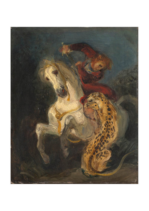Eugéne Delacroix - Rider Attacked By A Jaguar
