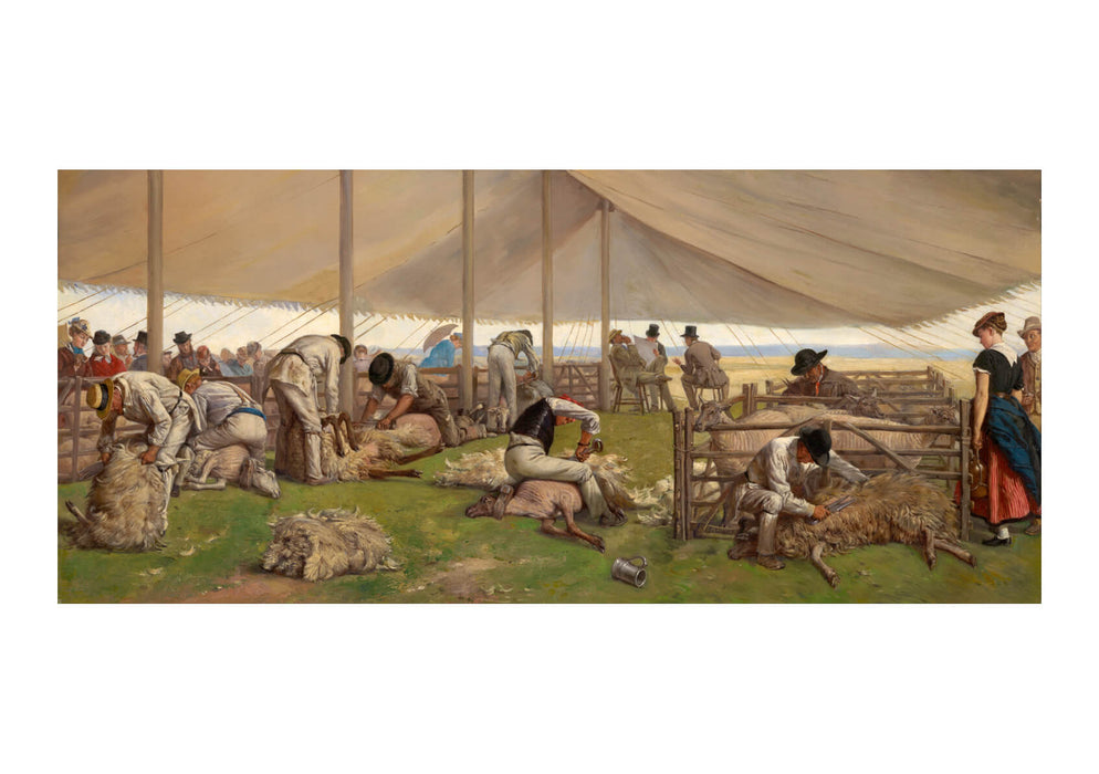 Eyre Crowe - A Sheep Shearing Match