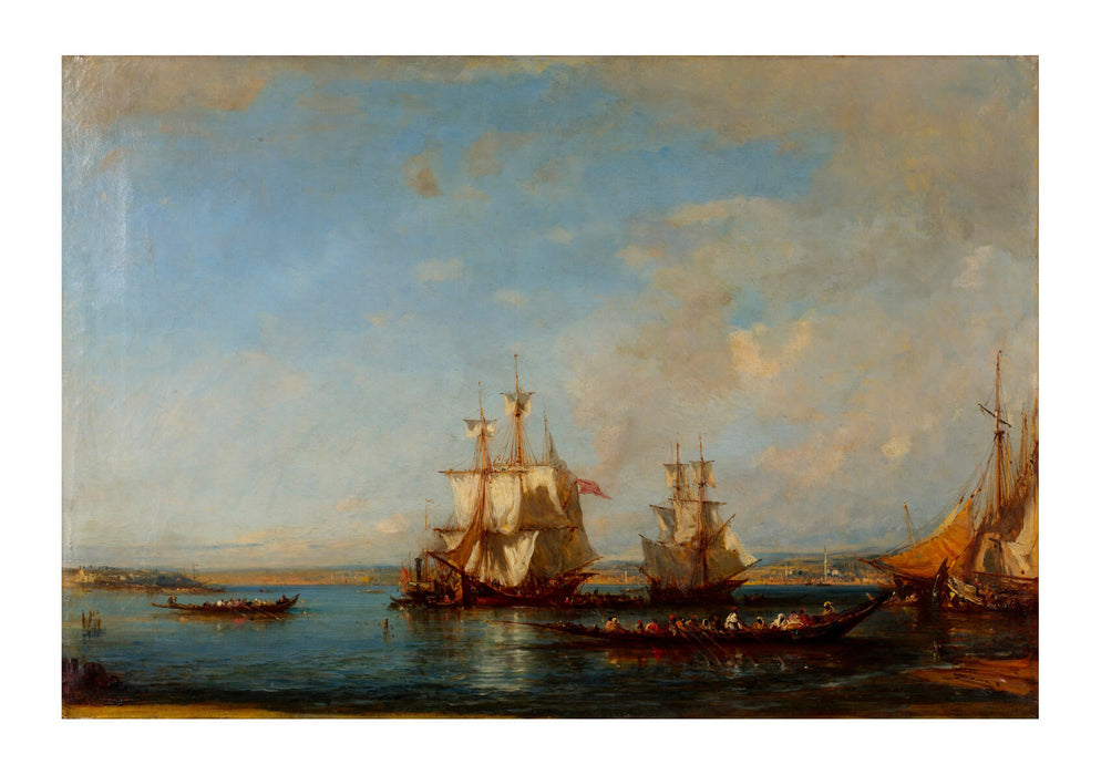 Félix Ziem - Caiques And Sailboats At The Bosphorus