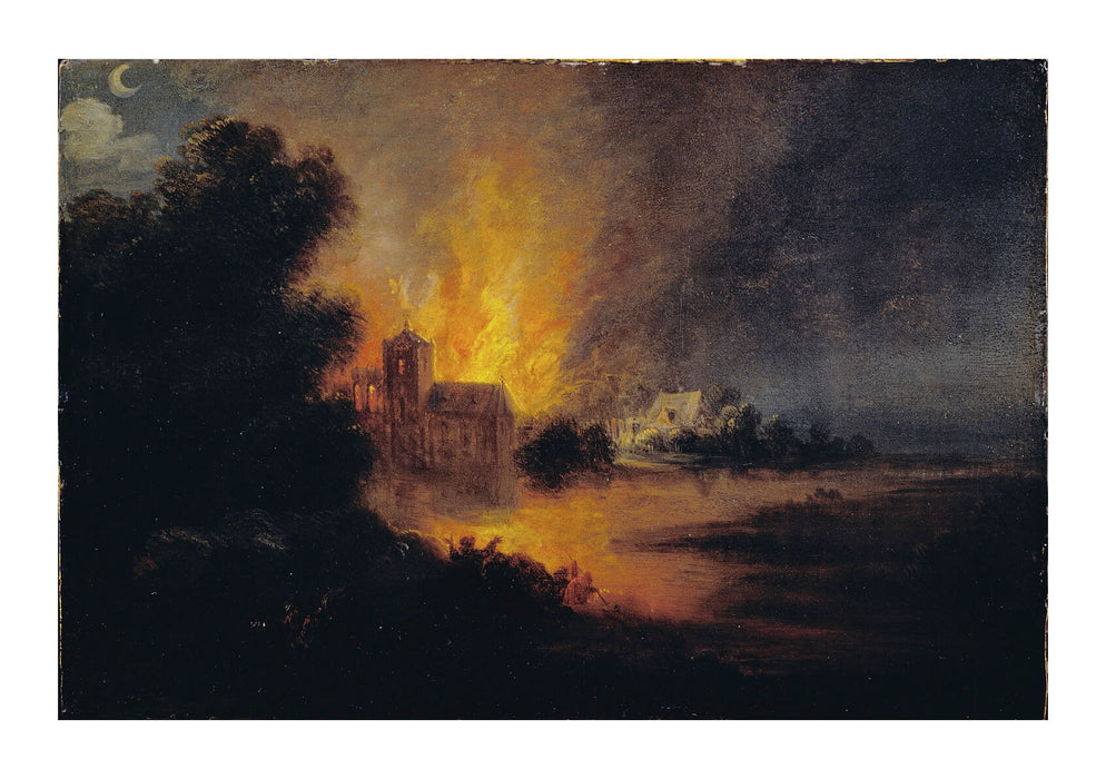 Flemish Or Dutch - A Village On Fire