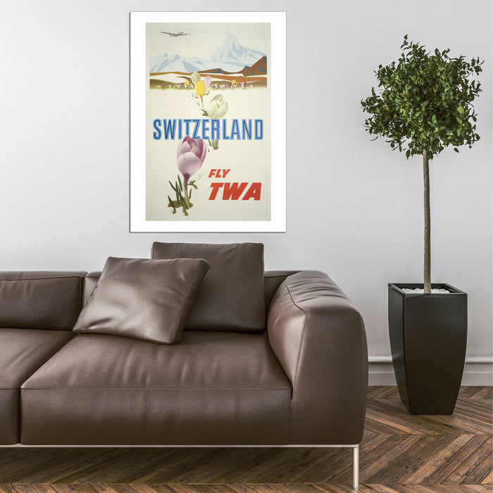 Fly TWA Switzerland Countryside