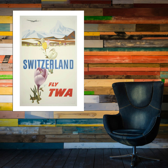 Fly TWA Switzerland Countryside