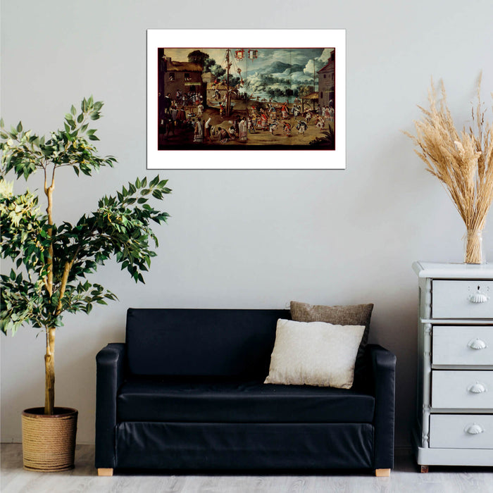 Folding Screen With Indian Wedding