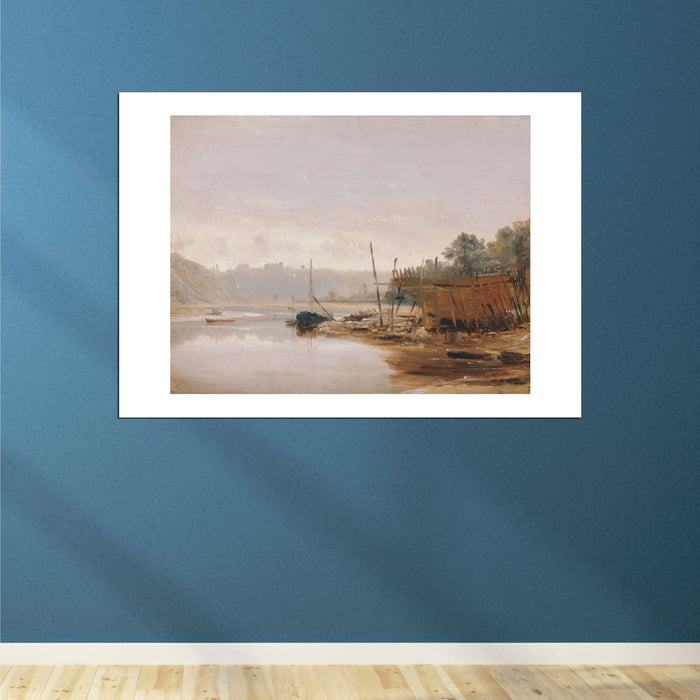 Francis Danby - Boat Building Near Dinan Brittany