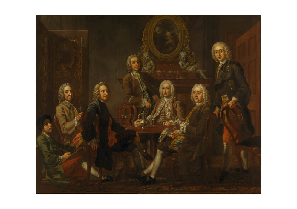 Francis Hayman - Portrait Of A Group Of Gentleman