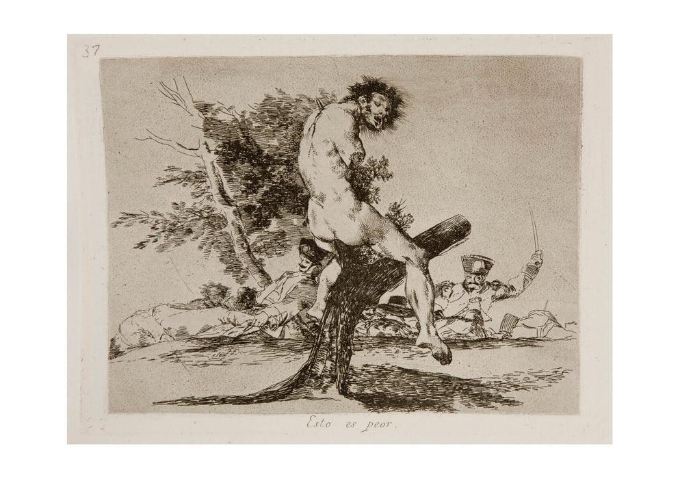 Francisco de Goya - Disasters of War Left in a Tree