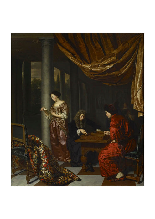 Frans Van Mieris Elder - Interior With Figures Playing