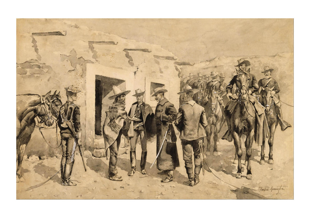 Frederic Remington - U. S. Cavalry Hunting Garza Men