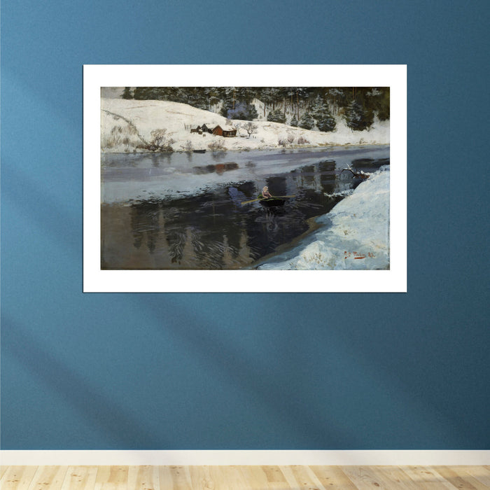 Frits Thaulow - Winter at the River Simoa