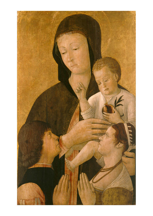 Gentile Bellini - Madonna with child and two donors
