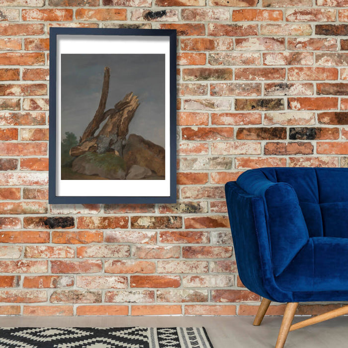 George Augustus Wallis - Study Of Rocks And Branches