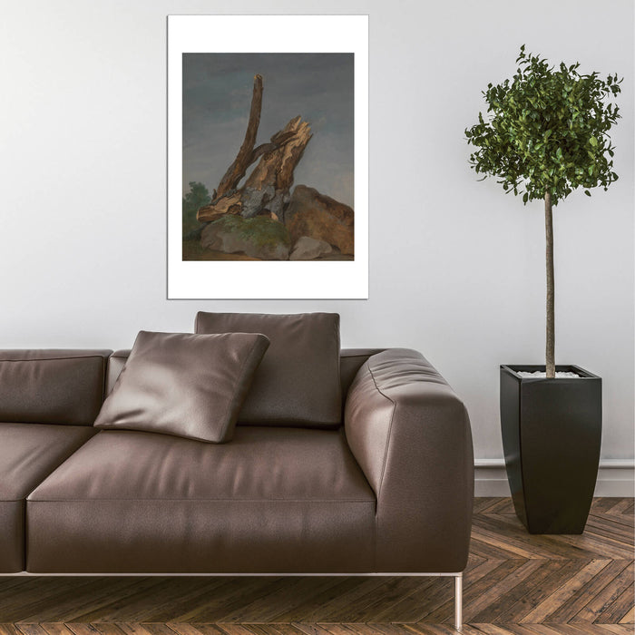 George Augustus Wallis - Study Of Rocks And Branches