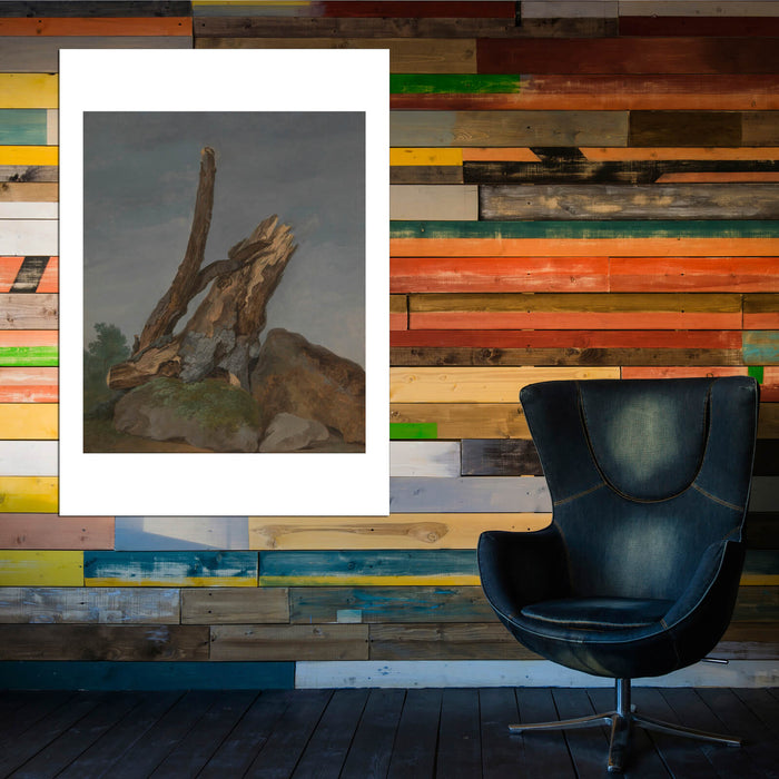 George Augustus Wallis - Study Of Rocks And Branches