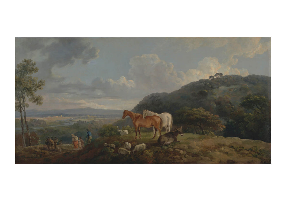 George Barret - Morning- Landscape With Mares And Sheep