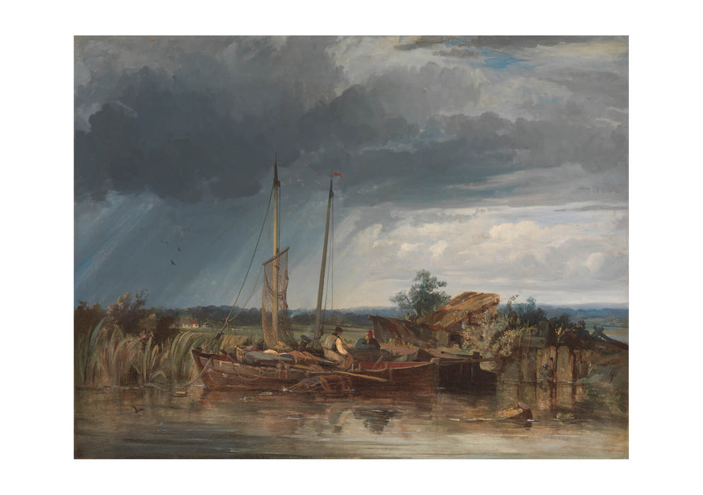 George Chambers - Two Fishing Boats On Banks Of Waters