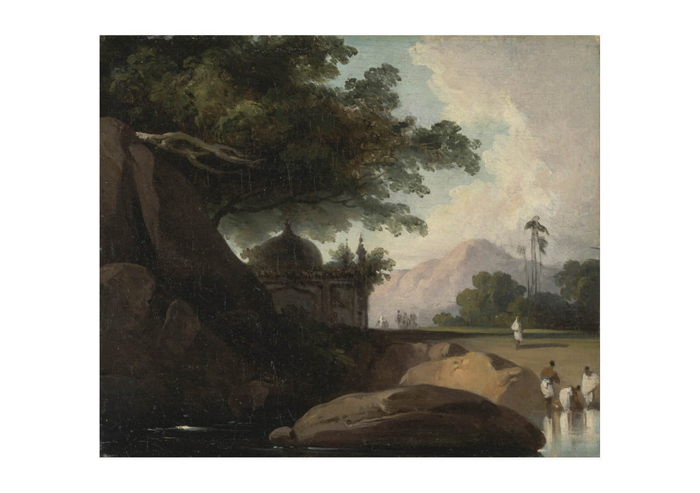 George Chinnery - Indian Landscape With Temple