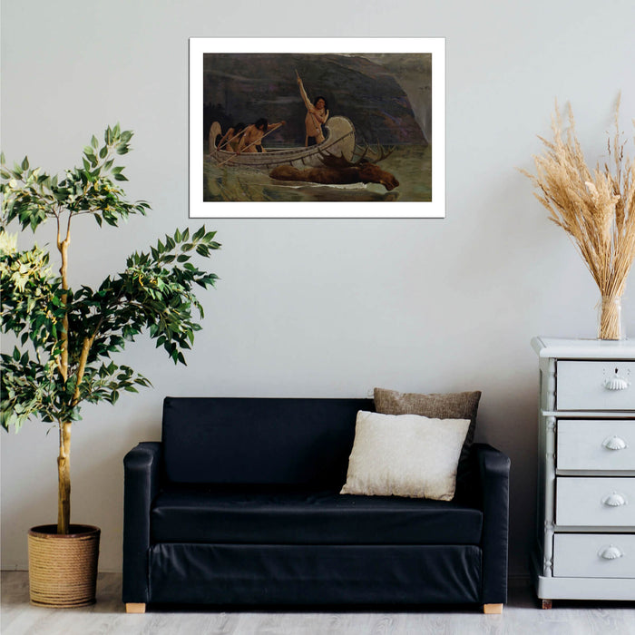George De Forest Brush - The Moose Chase