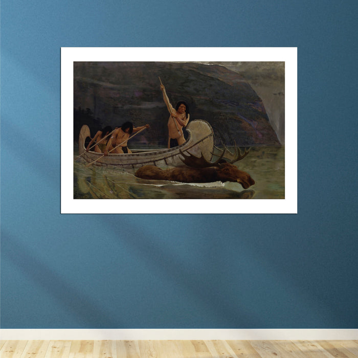 George De Forest Brush - The Moose Chase