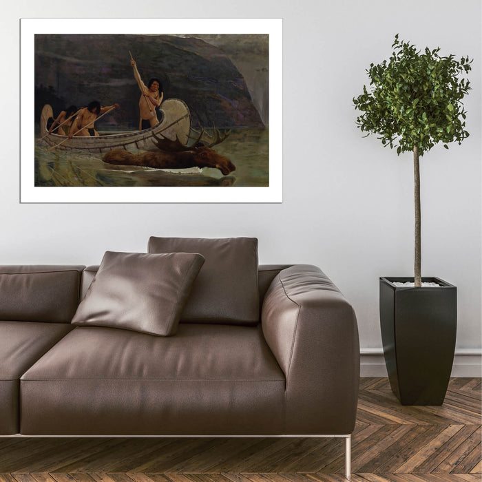 George De Forest Brush - The Moose Chase