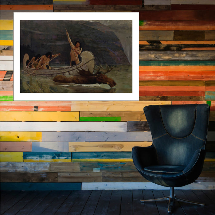 George De Forest Brush - The Moose Chase