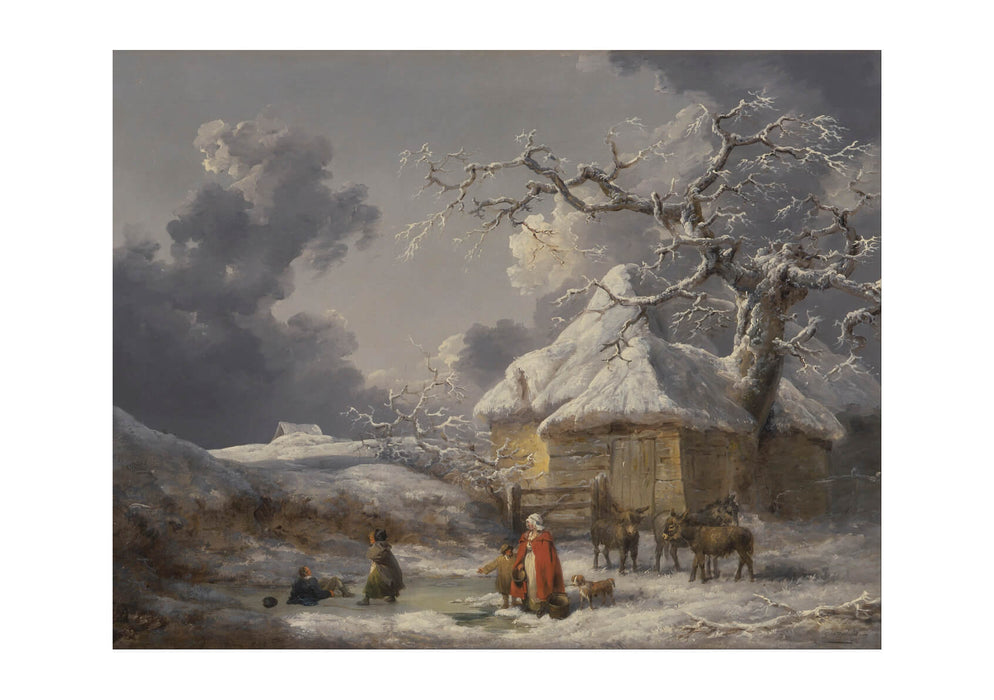 George Morland - Winter Landscape With Figures
