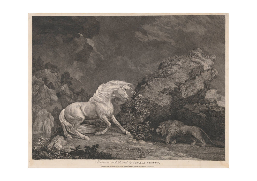 George Stubbs - A Horse Affrighted by a Lion