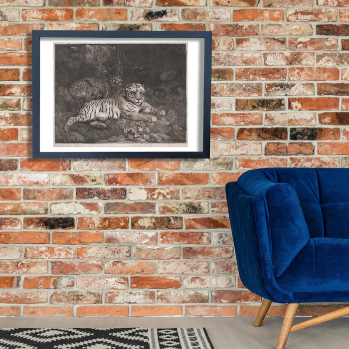 George Stubbs - A Tiger and a Sleeping Leopard