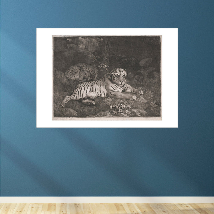 George Stubbs - A Tiger and a Sleeping Leopard