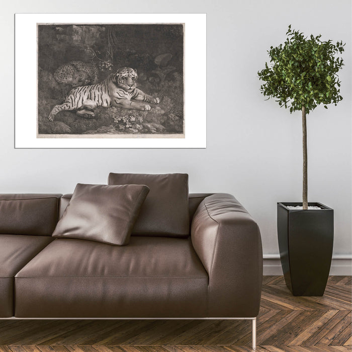 George Stubbs - A Tiger and a Sleeping Leopard