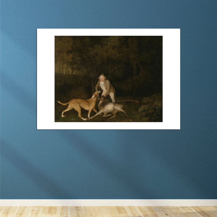 George Stubbs - Gamekeeper with a dying doe and hound