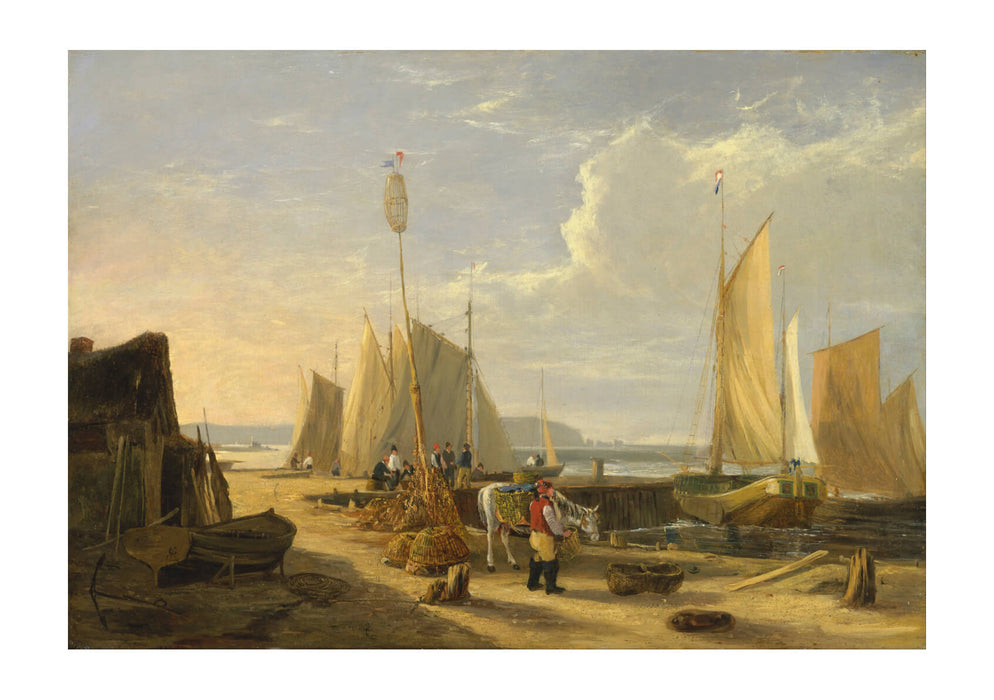 George Vincent - A Harbor Scene In Isle Of Wight