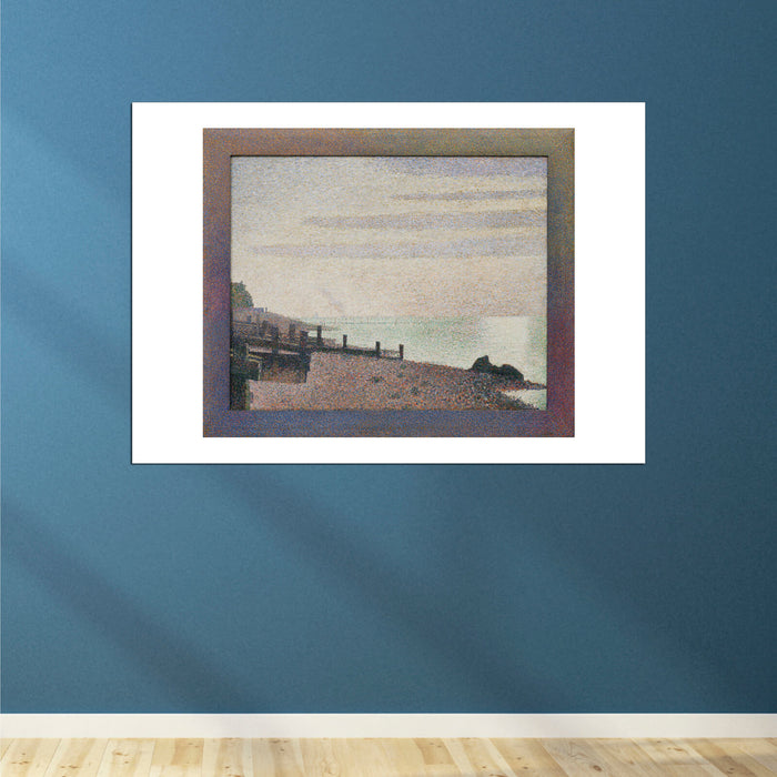 Georges Seurat - Honfleur un soir embouchure de la Seine