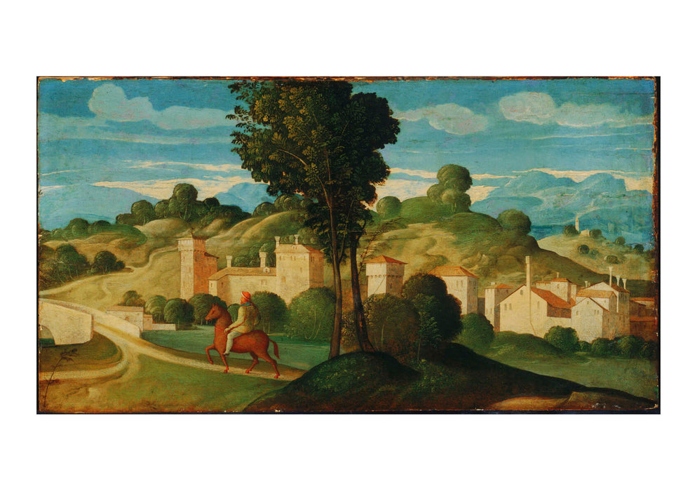 Girolamo Da Santa Croce - Landscape With Rider