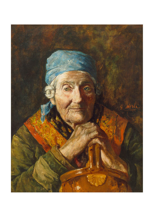 Girolamo Nerli - An Old Woman Study