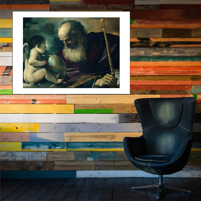 Guercino Giovan Francesco Barbieri - God Father & Angel