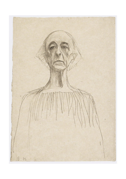 Gustav Klimt - Brustbild eines Mannes von vorne