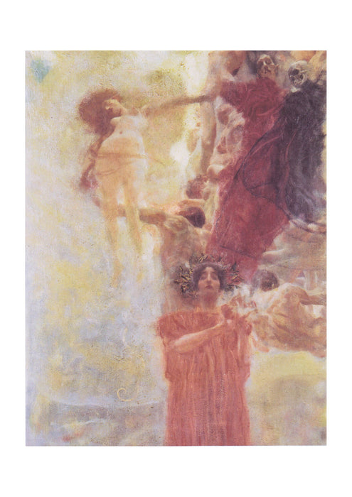 Gustav Klimt - Gemalter Kompositionsentwurf zur Medizin