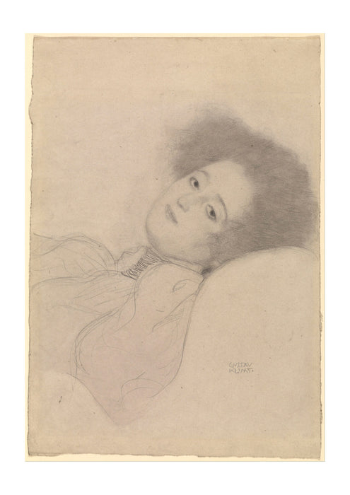 Gustav Klimt - Portrait of a Young Woman Reclining