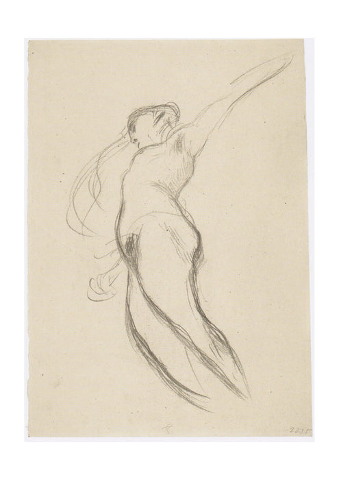 Gustav Klimt - Schwebende nach links mit wallendem Haar