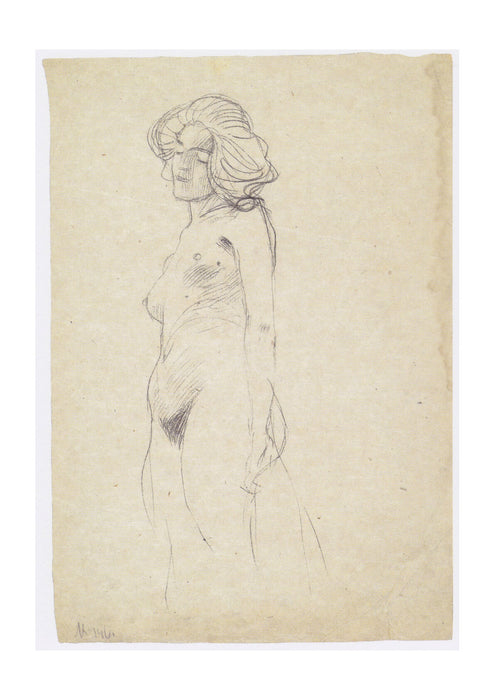 Gustav Klimt - Weiblicher Akt nach links