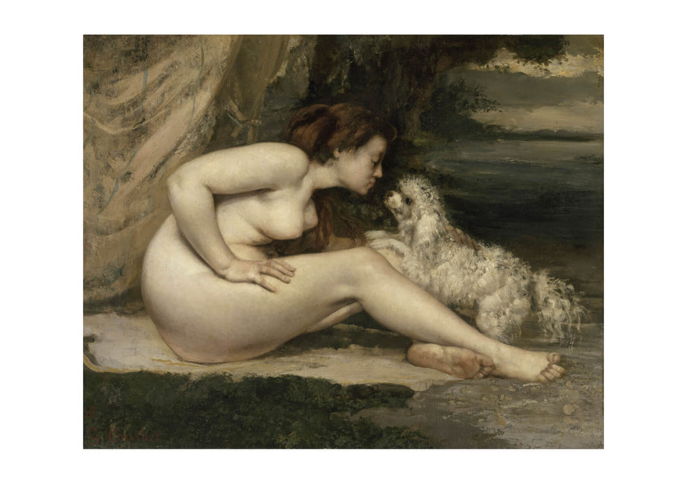 Gustave Courbet - Nude Woman With A Dog
