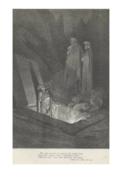 Gustave Doré - Dante's Inferno - Canto 10 Verses 40-42