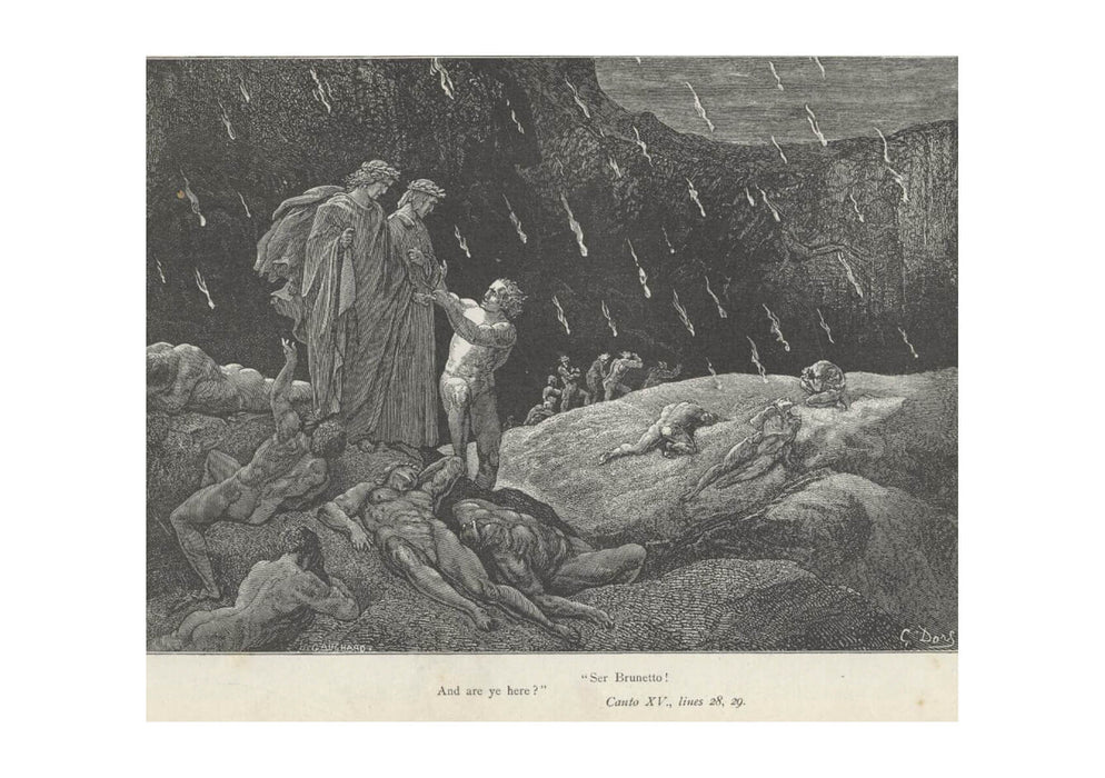 Gustave Doré - Dante's Inferno - Canto 15 Verses 28-29